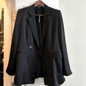Express Satin Black blazer